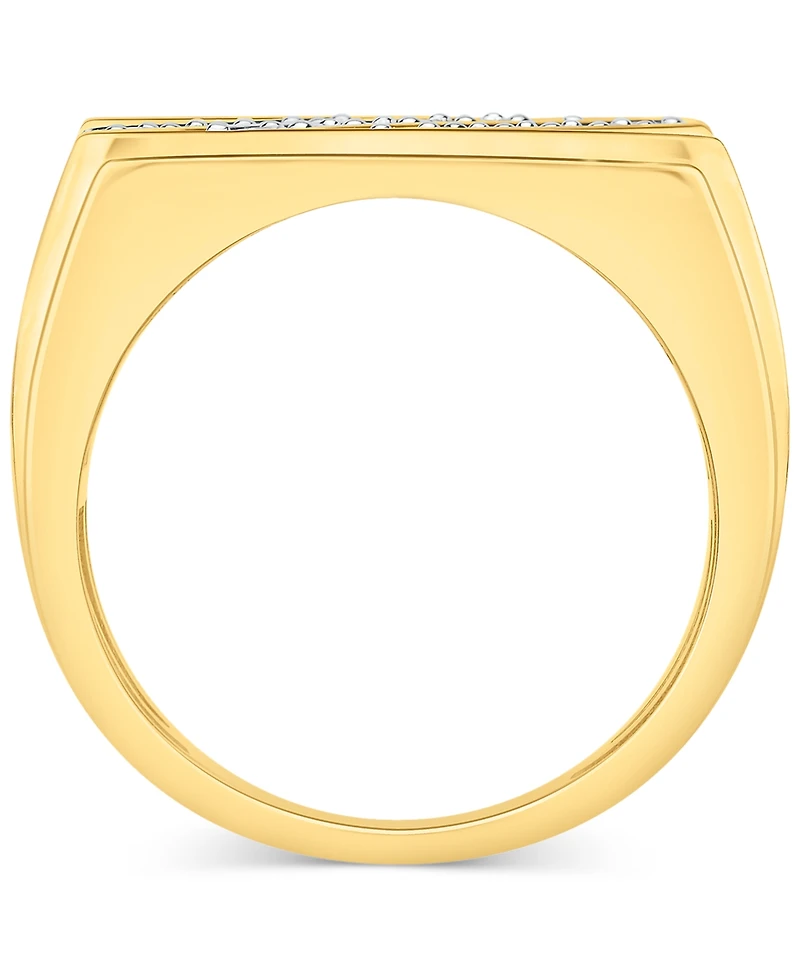 Men's Diamond Diagonal Row Nugget Ring (1 ct. t.w.) in 10k Gold