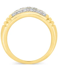 Men's Diamond Three Row Dome Ring (1 ct. t.w.) in 10k Gold