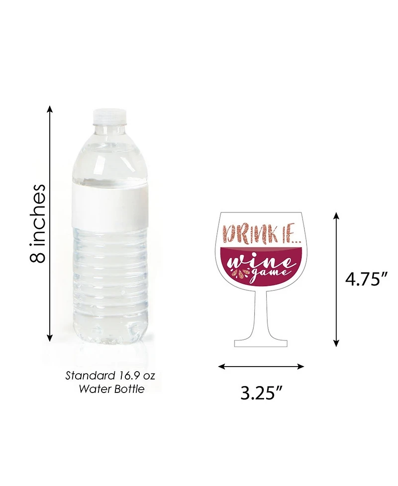 Drink If Game - But First, Wine - Wine Tasting Party Game - 24 Count