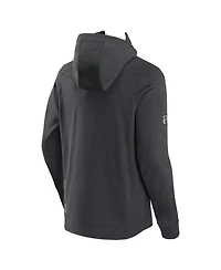 Men's Fanatics Heather Charcoal Philadelphia Flyers Authentic Pro Road Tech Full-Zip Hoodie Jacket