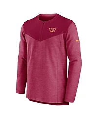 Men's Nike Burgundy Washington Commanders Sideline Lockup Performance Quarter-zip Jacket