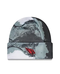 Men's New Era Black Arizona Cardinals 2022 Sideline Ink Dye Tonal Cuffed Knit Hat