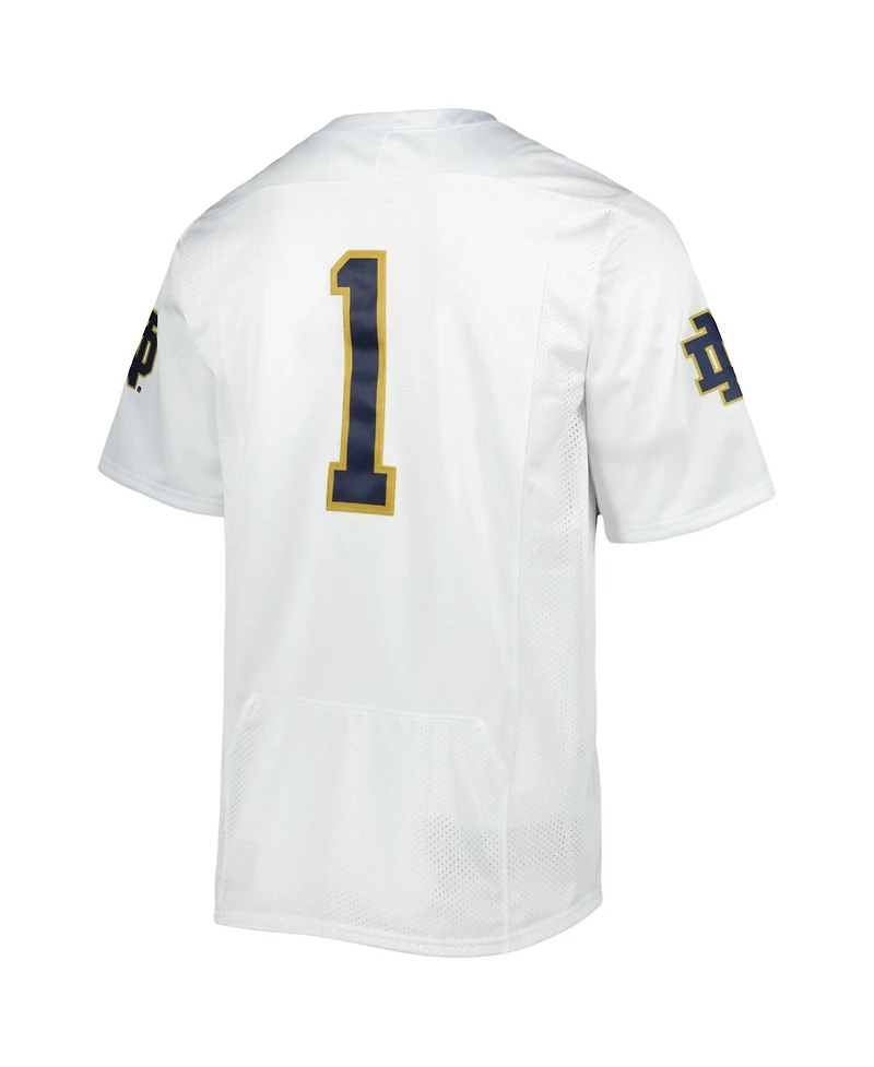 Men's Under Armour #1 White Notre Dame Fighting Irish Premier Limited Jersey