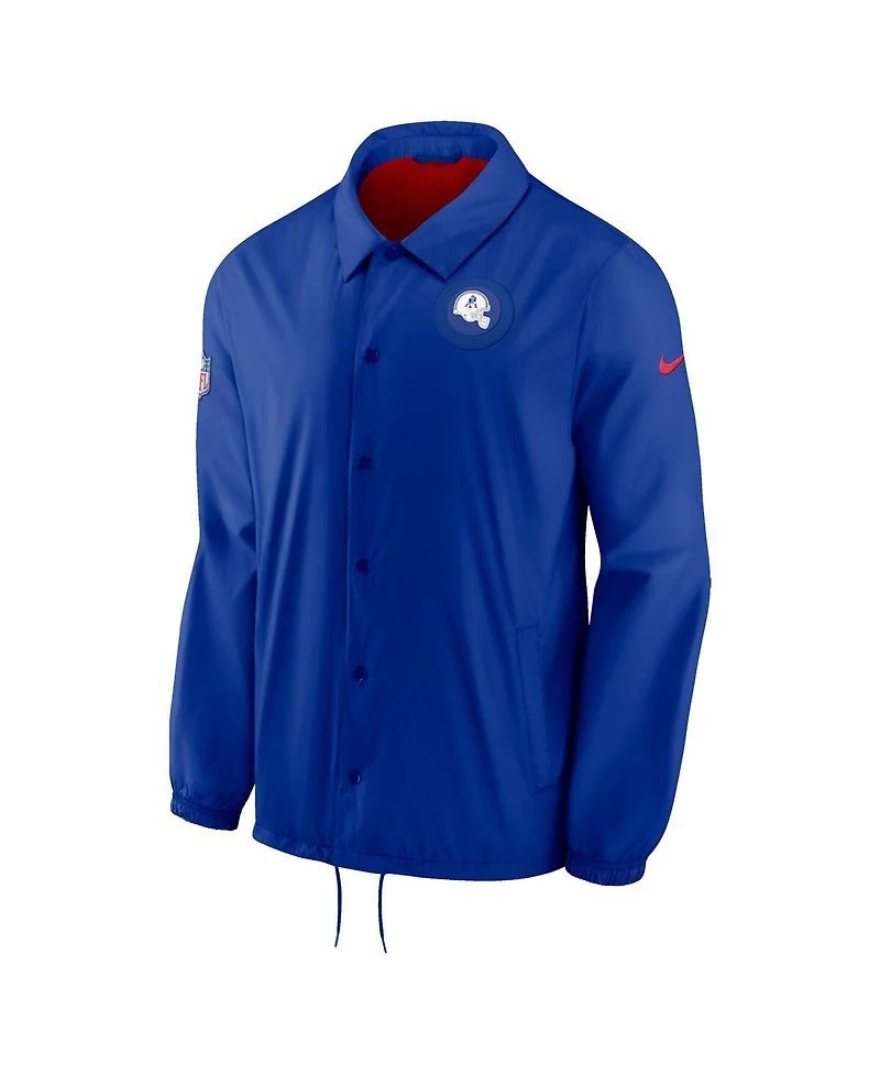 Men's Nike Royal New England Patriots Sideline Coaches Performance Full-Snap Jacket