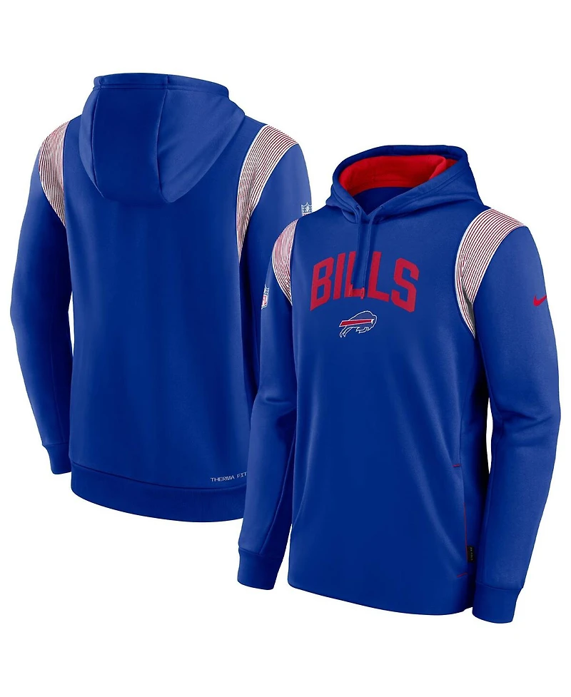 Men's Nike Royal Buffalo Bills Sideline Athletic Stack Performance Pullover Hoodie