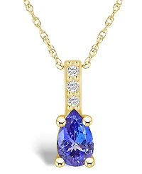 Macy's Tanzanite (/ Ct. t.w.) and Diamond Accent Pendant Necklace
