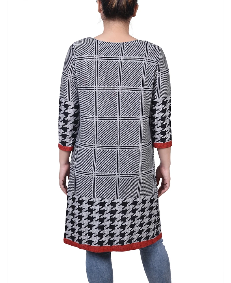 Ny Collection Women's 3/4 Sleeve Knit Cardigan