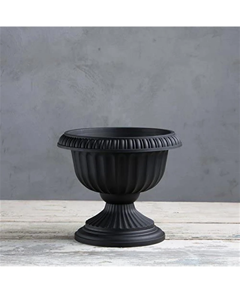 Novelty 39128 Outdoor Grecian Urn Flower Planter Black 12in pack of 1