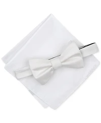 Alfani Men's Solid Texture Pocket Square and Bowtie
