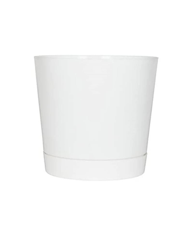 Novelty Full Depth Cylinder Pot, White, 10 Inch