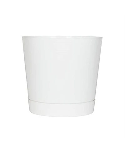 Novelty Full Depth Cylinder Pot, White, 10 Inch