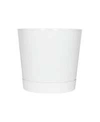 Novelty Full Depth Cylinder Pot, White, 10 Inch