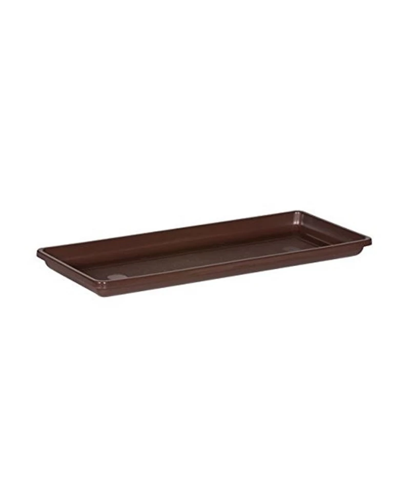 Novelty (#10183) Plastic Flower Box Tray, Brown 18"