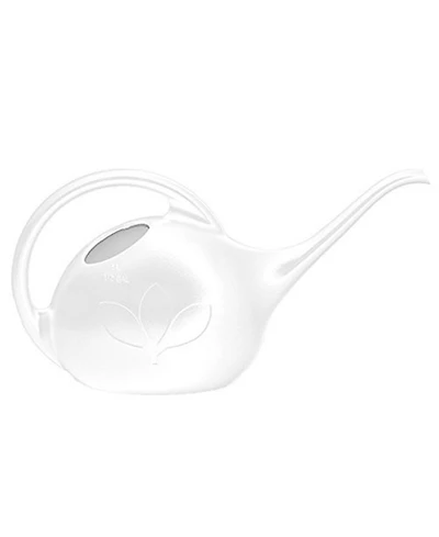 Novelty Indoor Plastic Long Spout Watering Can, White, 0.5 Gallon