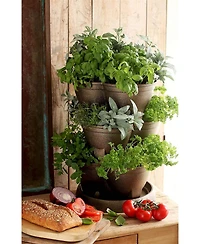 Stack-a-Pots 80281854E Stackable Planter 30 quarts - Brick