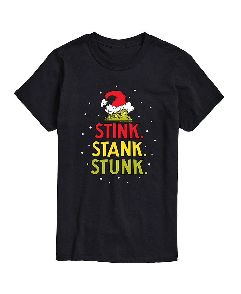 Airwaves Men's Dr. Seuss The Grinch Stink Stank Stunk Graphic T-shirt