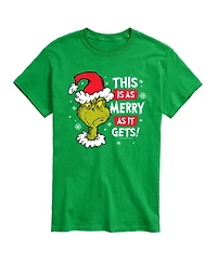 Airwaves Men's Dr. Seuss The Grinch As Merry Gets Graphic T-shirt