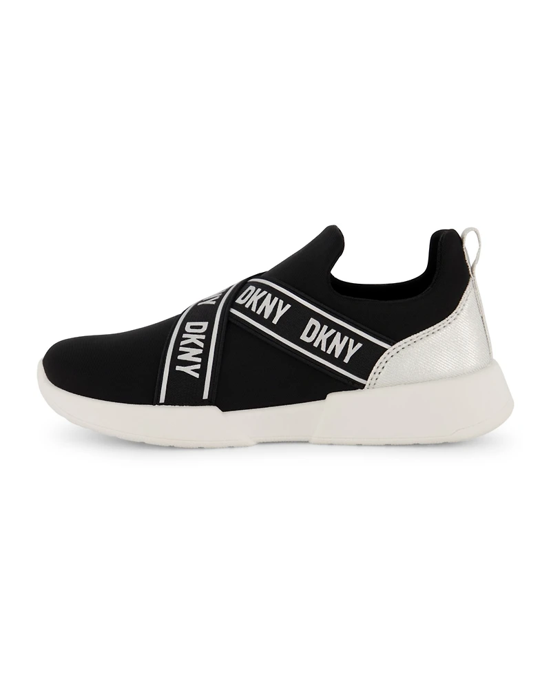 Dkny Toddler Girls Mia Stretch Pull Tag Slip On Sneaker