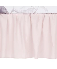 Lambs & Ivy Floral Garden Pink Linen Shirred Crib Skirt/Dust Ruffle
