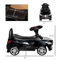 Aosom Ride on Sliding Car w/ Horn Music Working Lights Storage No Power