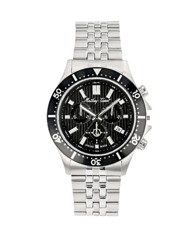 Mathey-Tissot Men's Expedition Chronograph Collection Stainless Steel Bracelet Watch, 43mm