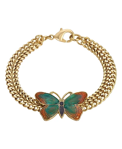 2028 Gold-Tone Butterfly Statement Bracelet
