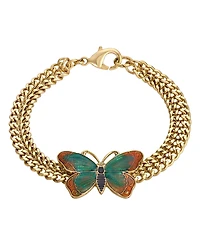 2028 Gold-Tone Butterfly Statement Bracelet