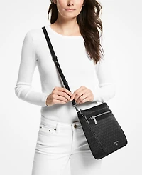 Michael Kors Logo Jet Set Charm Large North South Nylon Crossbody