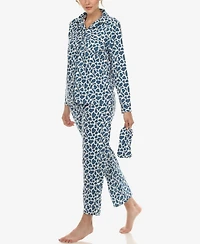 White Mark Women's Pajama Set, 3-Piece