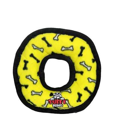 Tuffy Medium Ring Yellow Bone, Dog Toy