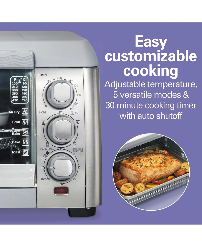Hamilton Beach Air Fryer Toaster Oven with Quantum Air Fry Technology - 31350G