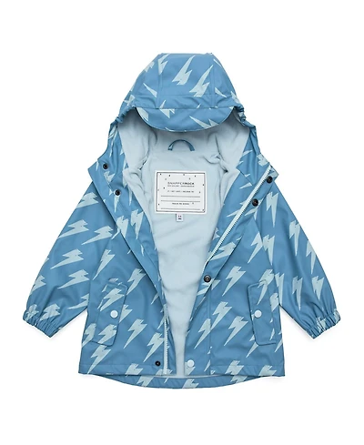 Toddler, Child Unisex Lightning Kids Bolt Recycled Waterproof Raincoat