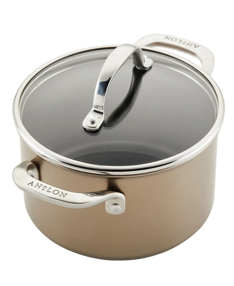 Anolon Ascend Hard Anodized Aluminum Non-Stick 4-Quart Saucepot with Lid