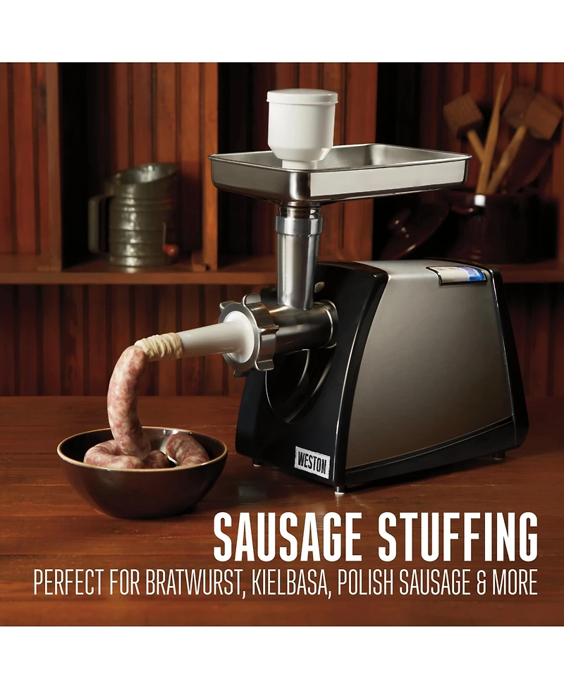 Weston 8 Electric Meat Grinder & Sausage Stuffer - 33-0801-w