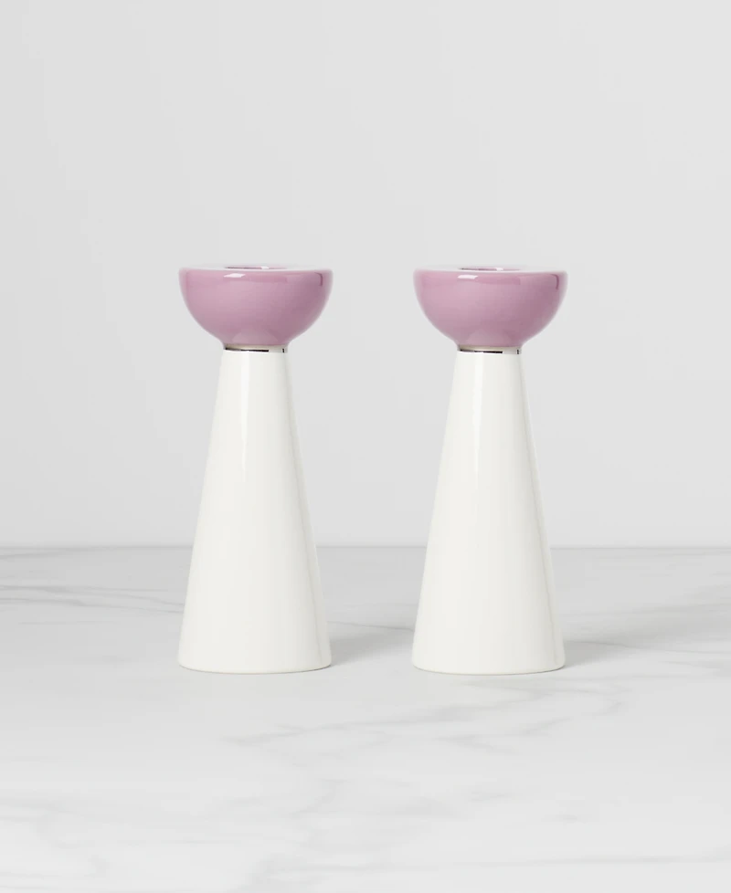 kate spade new york Oak Street Candlestick 2 Piece Set
