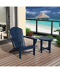 WestinTrends Outdoor Adirondack Chair with Round Side Table