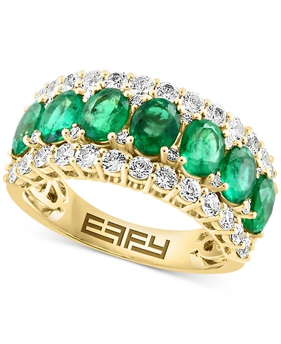 Effy Blue & White Sapphire Ring (3-1/2 ct. t.w.) Diamond (1/20 14k Gold. (Also available Emerald and Pink Sapphire)