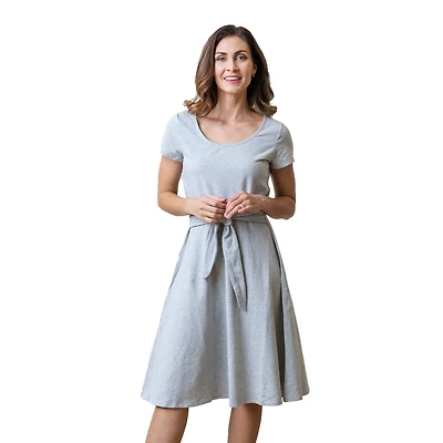 Hope & Henry Women's Tie-Waist Knit Dress
