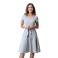 Hope & Henry Women's Tie-Waist Knit Dress