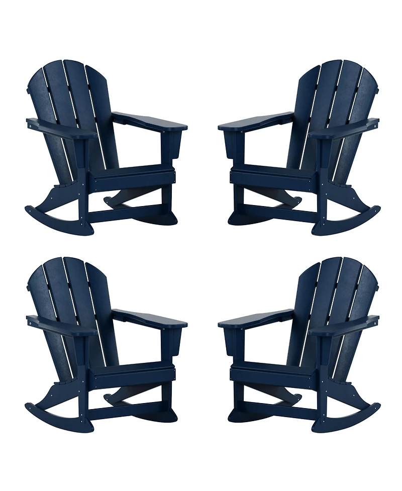 WestinTrends Outdoor Adirondack Rocking Chair (Set of 4)