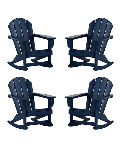 WestinTrends Outdoor Adirondack Rocking Chair (Set of 4)