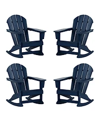 WestinTrends Outdoor Adirondack Rocking Chair (Set of 4)