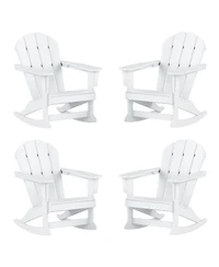 WestinTrends Outdoor Adirondack Rocking Chair (Set of 4)