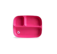 Munchkin Toddler 3 Piece Splash Divided Plates, Pink