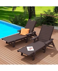 WestinTrends Adirondack Outdoor Chaise Lounge for Patio Garden Poolside (Set of 2)