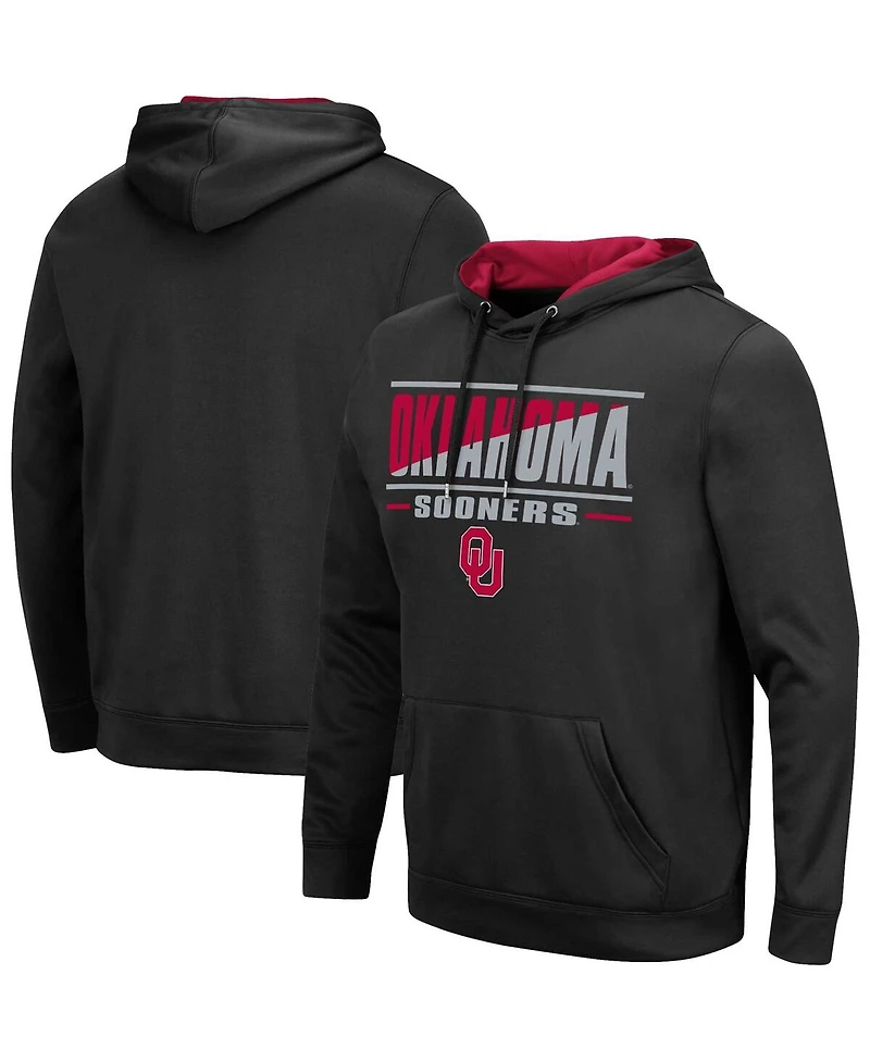 Colosseum Men's Oklahoma Sooners Slash Stack 2.0 Pullover Hoodie