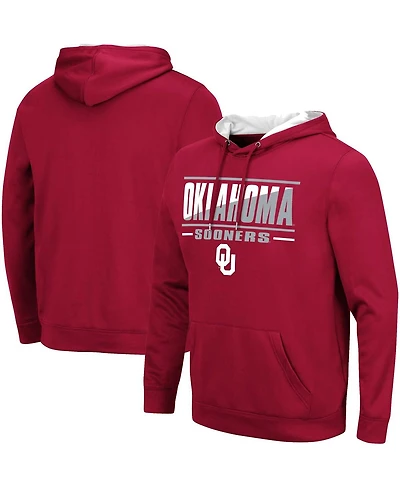 Colosseum Men's Oklahoma Sooners Slash Stack 2.0 Pullover Hoodie
