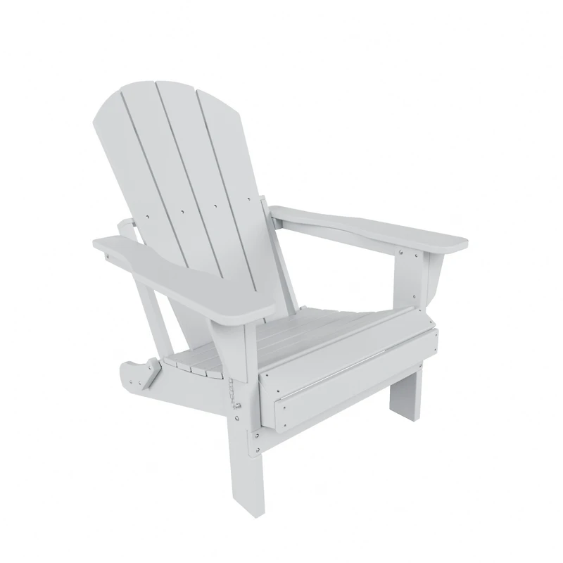 WestinTrends Classic Folding Adirondack Chair with Footrest Ottoman Set