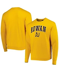 Men's Colosseum Gold Rowan Profs Arch Over Logo Pullover Sweatshirt