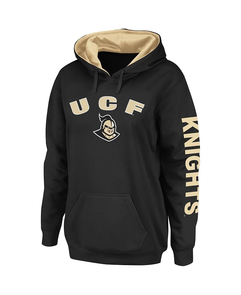 Women's Colosseum Black Ucf Knights Loud and Proud Team Pullover Hoodie